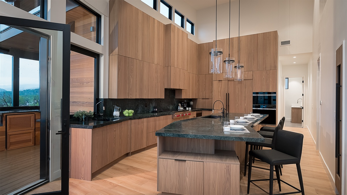 Mountain modern kitchen remodel by Saltbox Custom Homes